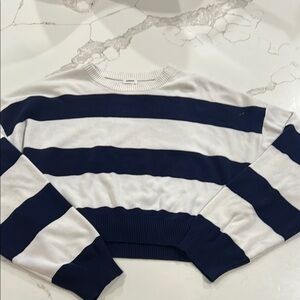 Garage striped Navy and White Sweater